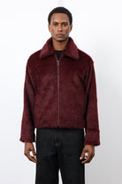 Antioch-Bordo Yumuşak Dokulu Erkek Mont-Mont-5-Milagron.com