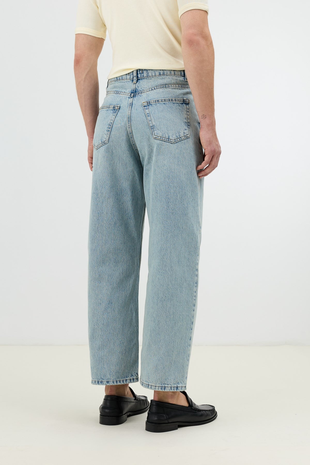 Antioch Buz Mavisi Relax Fit Erkek Jean