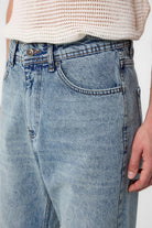 Antioch-Antioch Buz Mavisi Yüksek Bel Regular Fit Erkek Kot Pantolon-Kot Pantolon-3-Milagron.com