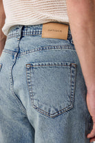 Antioch-Antioch Buz Mavisi Yüksek Bel Regular Fit Erkek Kot Pantolon-Kot Pantolon-4-Milagron.com