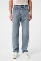 Antioch-Antioch Buz Mavisi Yüksek Bel Regular Fit Erkek Kot Pantolon-Kot Pantolon-6-Milagron.com