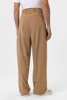 Antioch-Camel Baggy Yüksek Bel Erkek Kumaş Pantolon-Kumaş Pantolon-4-Milagron.com