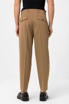 Antioch-Camel Yüksek Bel Straight Fit Erkek Pantolon-Kumaş Pantolon-5-Milagron.com