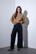 Antioch-Antioch Camel Yün Karışımlı Kadın Kazak-Kazak-2-Milagron.com