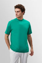 Antioch-Çimen Yeşili Bisiklet Yaka Basic T Shirt-T-Shirts-2-Milagron.com