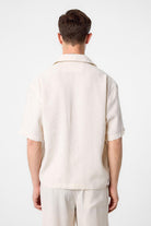 Antioch-Antioch Ekru Apaş Yaka Modal Kumaş Erkek Gömlek-Gömlek-4-Milagron.com