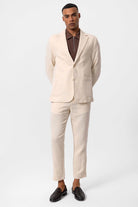 Antioch-Ekru Astarsız Torba Cepli Erkek Blazer Ceket-Blazer Ceket-4-Milagron.com