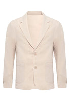 Antioch Ekru Astarsız Torba Cepli Erkek Blazer Ceket