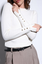 Antioch-Antioch Ekru Basic Kadın Triko Kazak-Kazak-3-Milagron.com