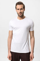 Antioch-Ekru Bisiklet Yaka Slim Fit Erkek T Shirt-T-Shirts-1-Milagron.com