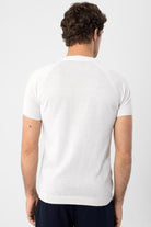 Ekru Bisiklet Yaka Triko T-Shirt - 6