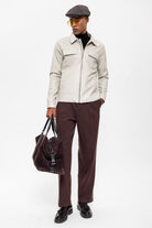 Antioch-Ekru Cep Detaylı Erkek Deri Ceket-Deri Mont-3-Milagron.com