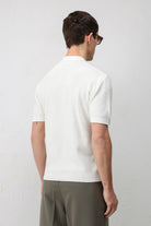 Antioch Ekru Comfort Slim Fermuarlı Erkek Triko T-Shirt