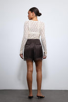 Antioch-Ekru Dantel Detaylı Transparan Bluz-Bluz-8-Milagron.com