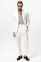 Antioch-Ekru Dokulu Astarsız Erkek Ceket-Ceket-4-Milagron.com