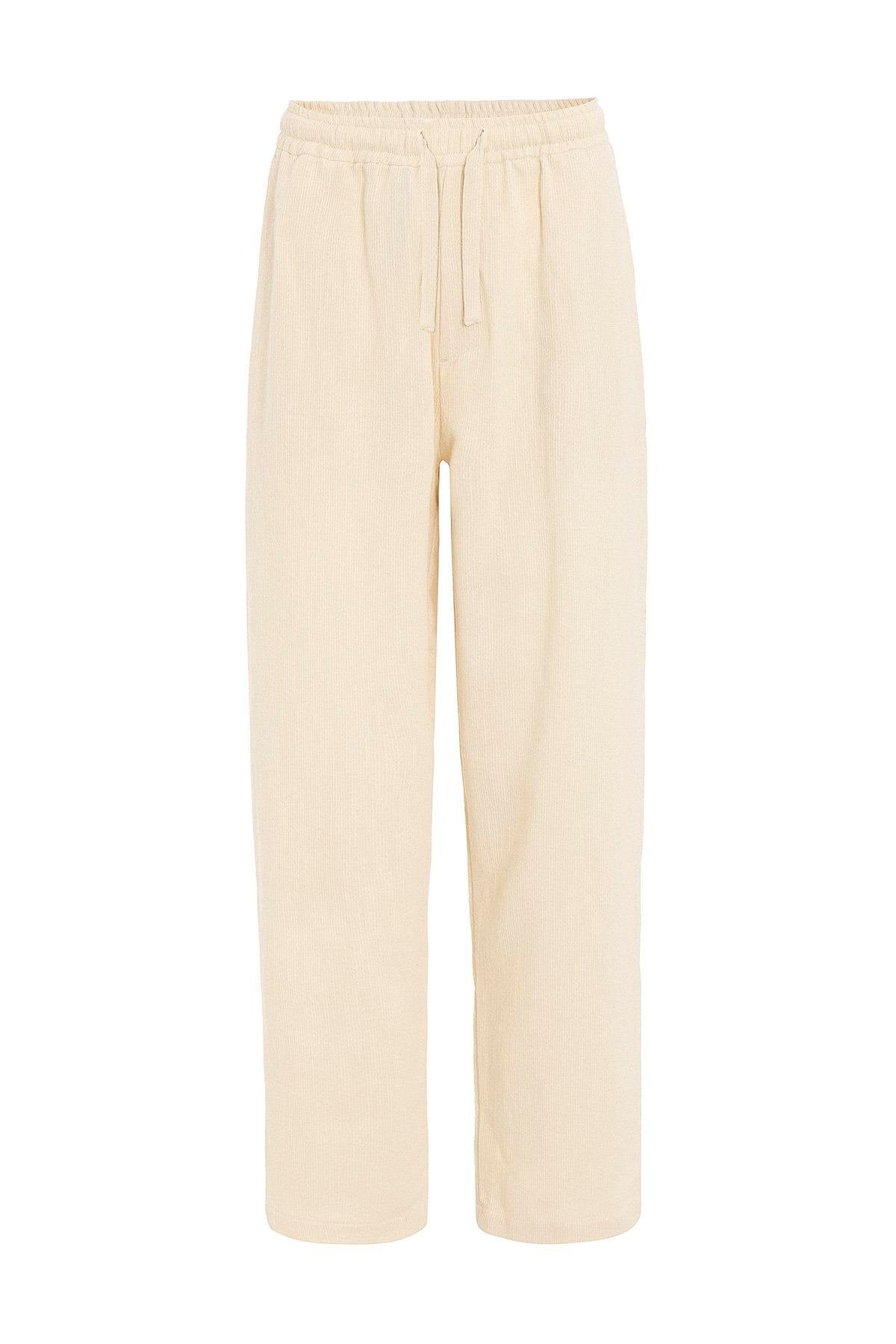 Antioch-Ekru Dokulu Erkek Pantolon-Kumaş Pantolon-4-Milagron.com