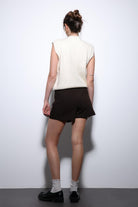 Antioch-Ekru Dokulu Kadın Triko Yelek-Yelek-5-Milagron.com