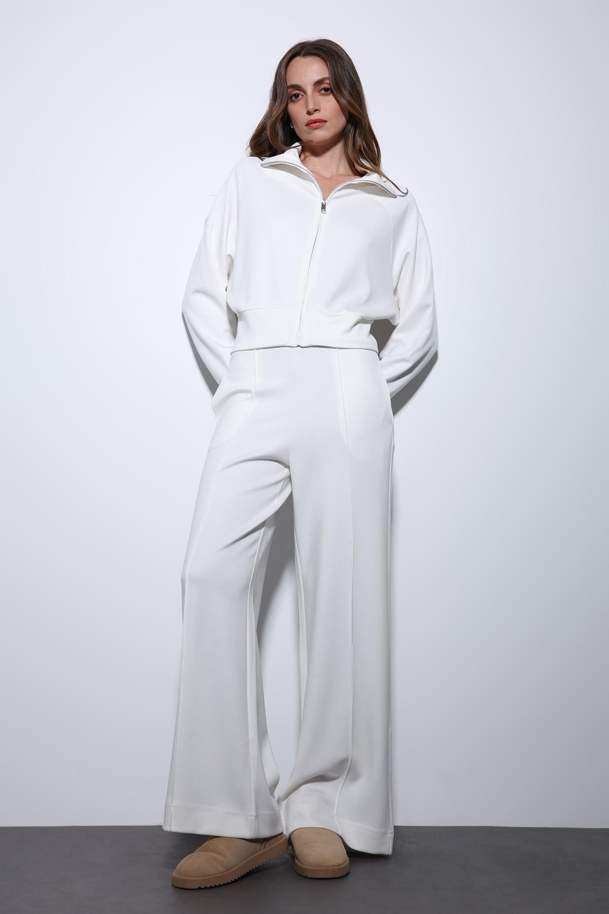 Antioch-Ekru Fermuarlı Kadın Eşofman Takım-Takım-4-Milagron.com