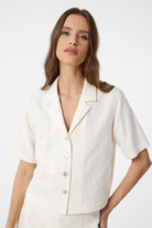 Antioch-Ekru Gömlek Şort Kadın Takım-Alt - Üst Takım-3-Milagron.com