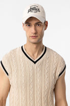 Antioch-Ekru İşlemeli Erkek Şapka-Şapka-1-Milagron.com