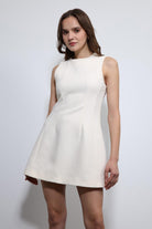 Antioch-Ekru Kadın Mini Elbise-Elbise-5-Milagron.com