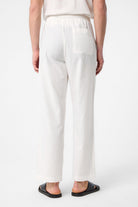 Antioch-Ekru Keten Karışımlı Jogger Erkek Pantolon-Kumaş Pantolon-5-Milagron.com