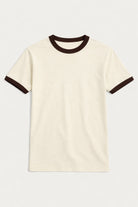 Antioch Ekru Kontrast Yaka Erkek T-Shirt