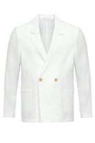 Antioch-Ekru Kruvaze Kapama Astarsız Erkek Blazer Ceket-Ceket-7-Milagron.com