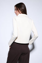 Antioch-Antioch Ekru Kruvaze Kapama Kadın Triko Hırka-Hırka-6-Milagron.com