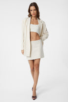 Antioch-Ekru Kuşaklı Kadın Blazer-Blazer Ceket-3-Milagron.com