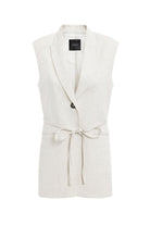 Antioch-Ekru Kuşaklı Kadın Yelek-Yelek-5-Milagron.com