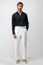 Antioch Ekru Lyocell Relaxed Fit Pileli Erkek Pantolon
