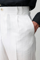 Antioch Ekru Lyocell Relaxed Fit Pileli Erkek Pantolon