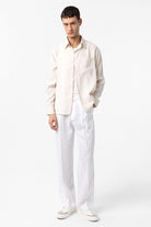 Antioch-Ekru Modal Kumaş Relax Fit Erkek Gömlek-Gömlek-2-Milagron.com