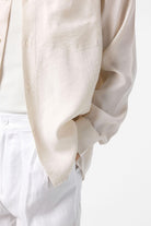 Antioch-Ekru Modal Kumaş Relax Fit Erkek Gömlek-Gömlek-4-Milagron.com