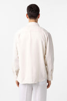 Antioch-Ekru Modal Kumaş Relax Fit Erkek Gömlek-Gömlek-5-Milagron.com