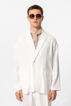 Antioch-Ekru Oversize Astarsız Erkek Blazer Ceket-Ceket-1-Milagron.com