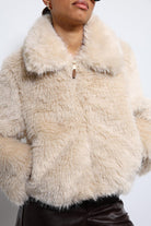 Antioch-Ekru Peluş Görünümlü Mont-Mont-5-Milagron.com