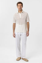 Antioch-Ekru Polo Yaka örgü Erkek T Shirt-T-Shirts-3-Milagron.com