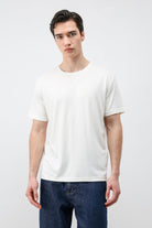 Antioch Ekru Regular Fit Modal Teknik Kumaş Erkek T-Shirt