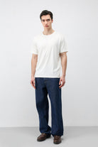 Antioch Ekru Regular Fit Modal Teknik Kumaş Erkek T-Shirt
