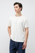 Antioch Ekru Regular Fit Modal Teknik Kumaş Erkek T-Shirt