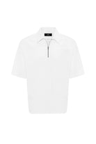 Antioch-Ekru Relax Fit Fermuarlı Polo Yaka Erkek T Shirt-T-Shirts-5-Milagron.com