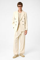 Antioch-Ekru Relax Fit Kruvaze Erkek Blazer Ceket-Blazer Ceket-2-Milagron.com