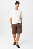 Antioch-Ekru Relaxed Basic Erkek T Shirt-T-Shirts-2-Milagron.com