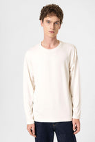 Antioch-Ekru Relaxed Fit Basic Erkek T Shirt-T-Shirts-1-Milagron.com