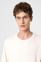 Antioch-Ekru Relaxed Fit Basic Erkek T Shirt-T-Shirts-4-Milagron.com
