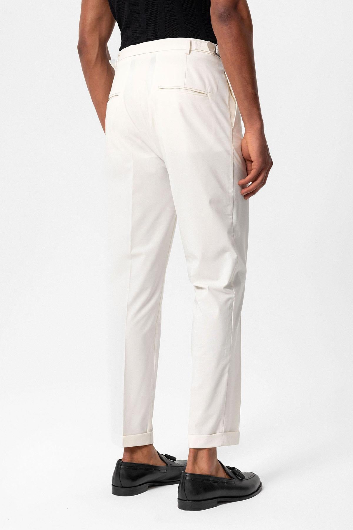 Antioch-Ekru Slim Fit Duble Paça Erkek Pantolon-Pantolon-6-Milagron.com