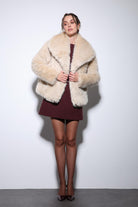 Antioch-Ekru Suni Kürk Kadın Ceket-Ceket-5-Milagron.com