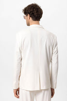Antioch-Ekru Tek Düğme Kruvaze Kapama Erkek Blazer Ceket-Ceket-6-Milagron.com